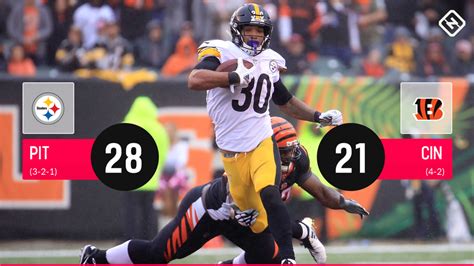 pittsburgh steelers cincinnati bengals score|bengals steelers game score today.